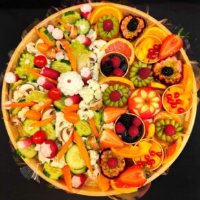 <strong> DÉLICE DUO <br> Fruits-Légumes </strong> <br> <br> 10-15 pers : 89€